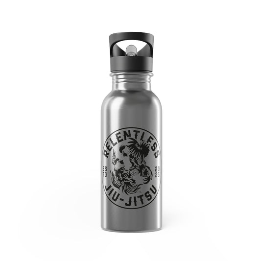 Relentless Jiu-Jitsu Stainless Steel Water Bottle with Straw - 20oz Sports Hydration